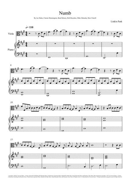 Numb (arr. André Laitano)