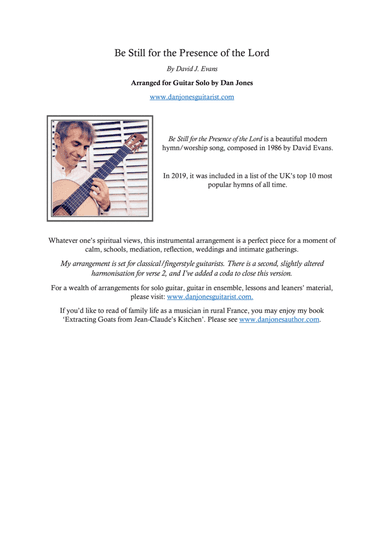 Be Still For The Presence (arr. Dan Jones (www.danjonesguitarist.com))