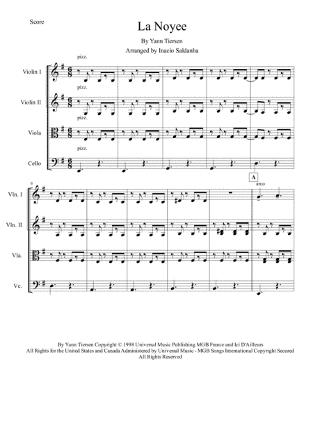 La Noyee (arr. Inacio Saldanha)