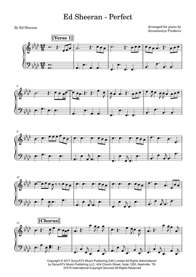 Perfect (arr. Annastasiya Pieskova)