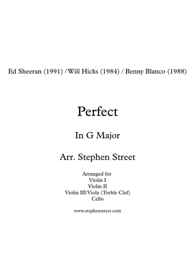 Perfect (arr. Stephen Street)