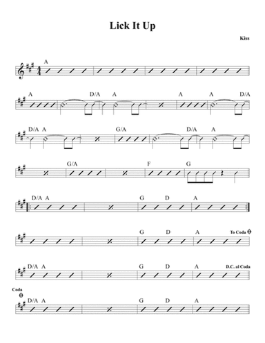 Lick It Up (arr. David M Fagnant)