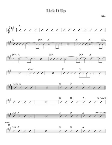 Lick It Up (arr. David M Fagnant)