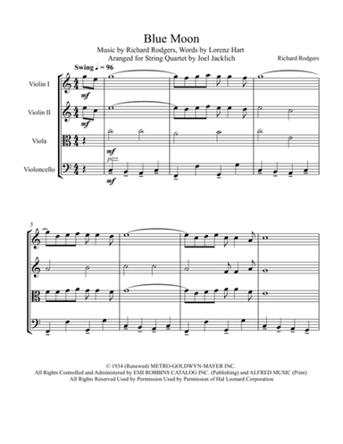 Blue Moon (arr. Joel Jacklich)