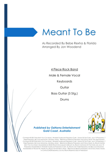 Meant To Be (arr. Jon Woodend)
