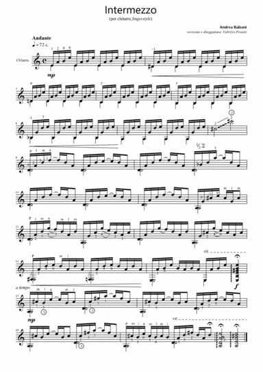 Intermezzo (per chitarra fingerstyle)