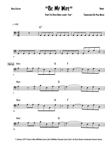 Be My Wife (arr. Accubass)