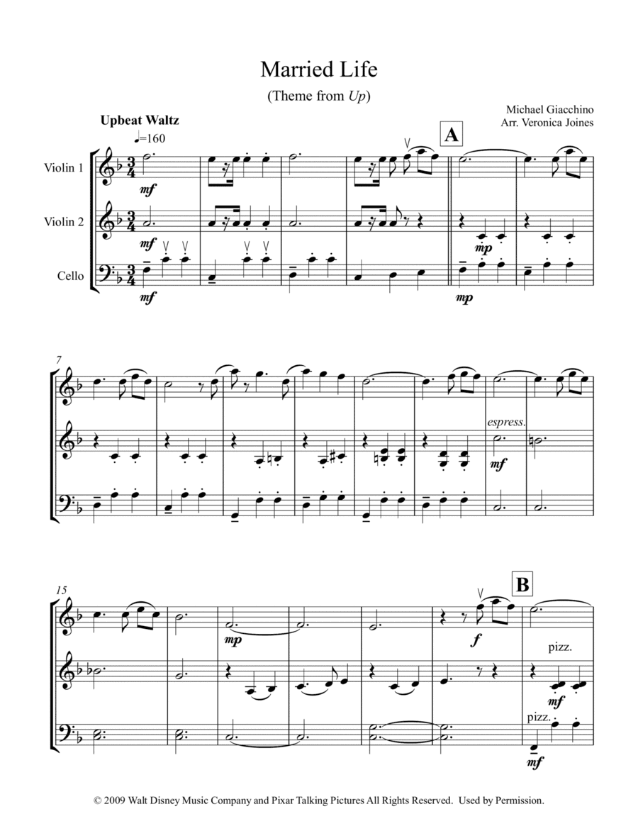 Married Life (arr. Veronica Joines)