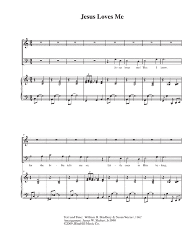 Jesus Loves Me (arr. Jim Shubert)