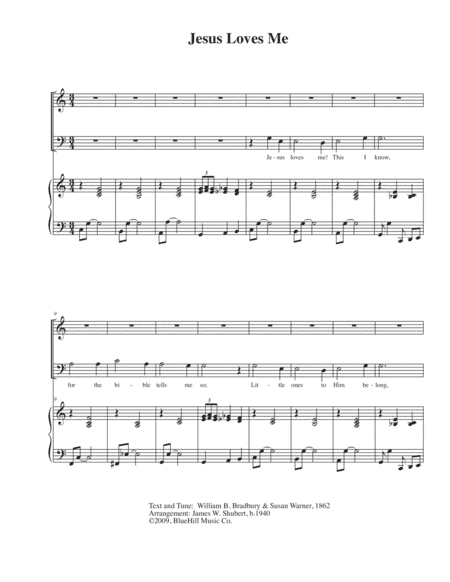 Jesus Loves Me (arr. Jim Shubert)