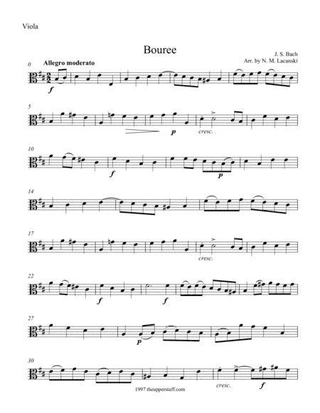Bouree (arr. Nick Lacanski)