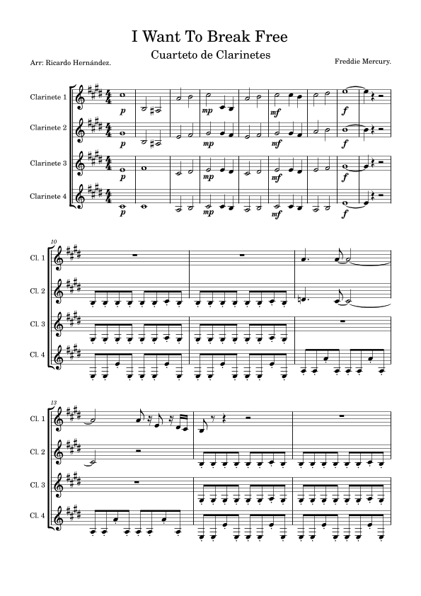 I Want To Break Free (arr. Ricardo Hernández)