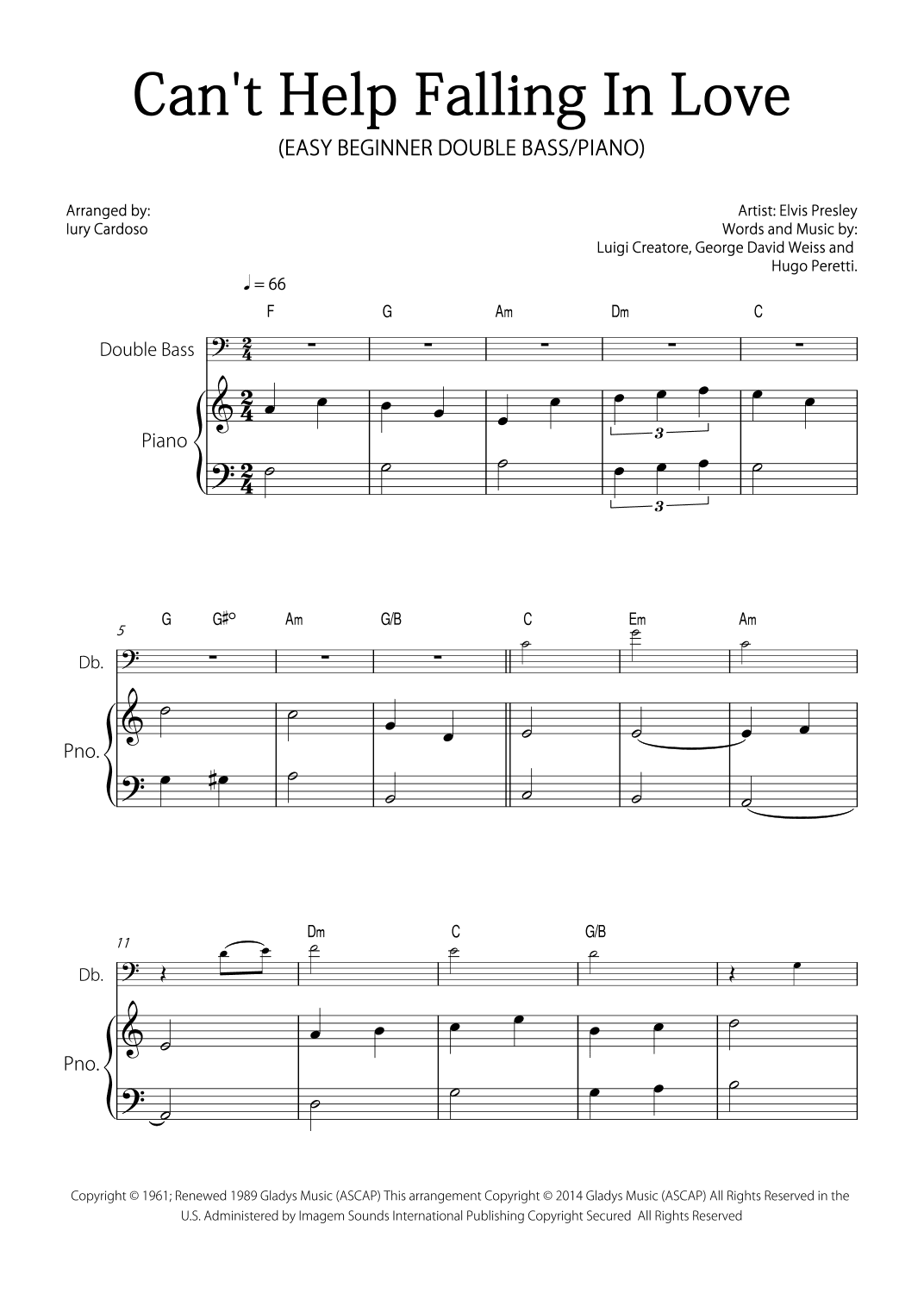 Can't Help Falling In Love (arr. Iury Cardoso)