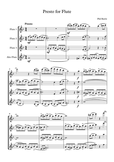 Presto for Flute