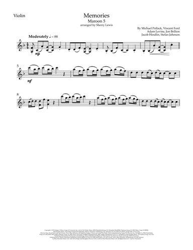 Memories (arr. Sherry Lewis)