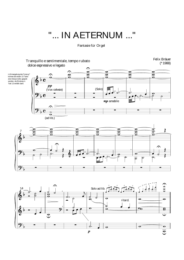 Fantasie "... in aeternum ..."