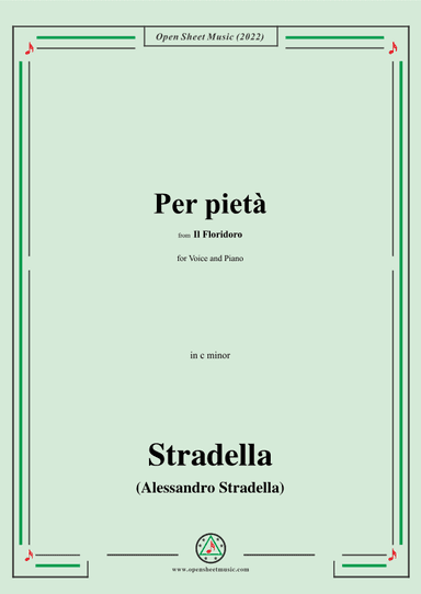 Stradella-Per pietà,from Il Floridoro,in c minor (arr. OSM Press)