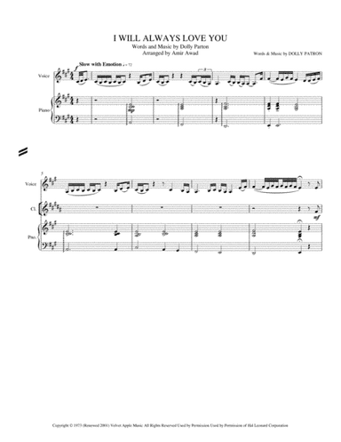 I Will Always Love You (arr. Amir Awad)