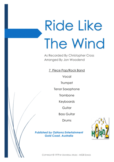 Ride Like The Wind (arr. Jon Woodend)