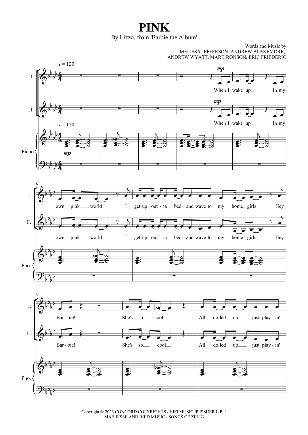 Pink (arr. SCMusic)