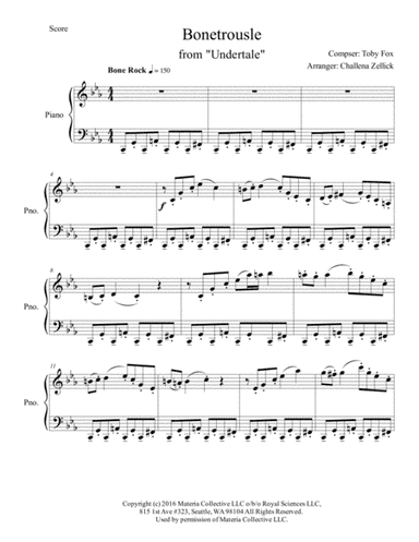 Bonetrousle (from Undertale) (arr. Challena Zellick)