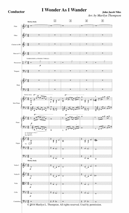 I Wonder As I Wander (arr. Marilyn Thompson)