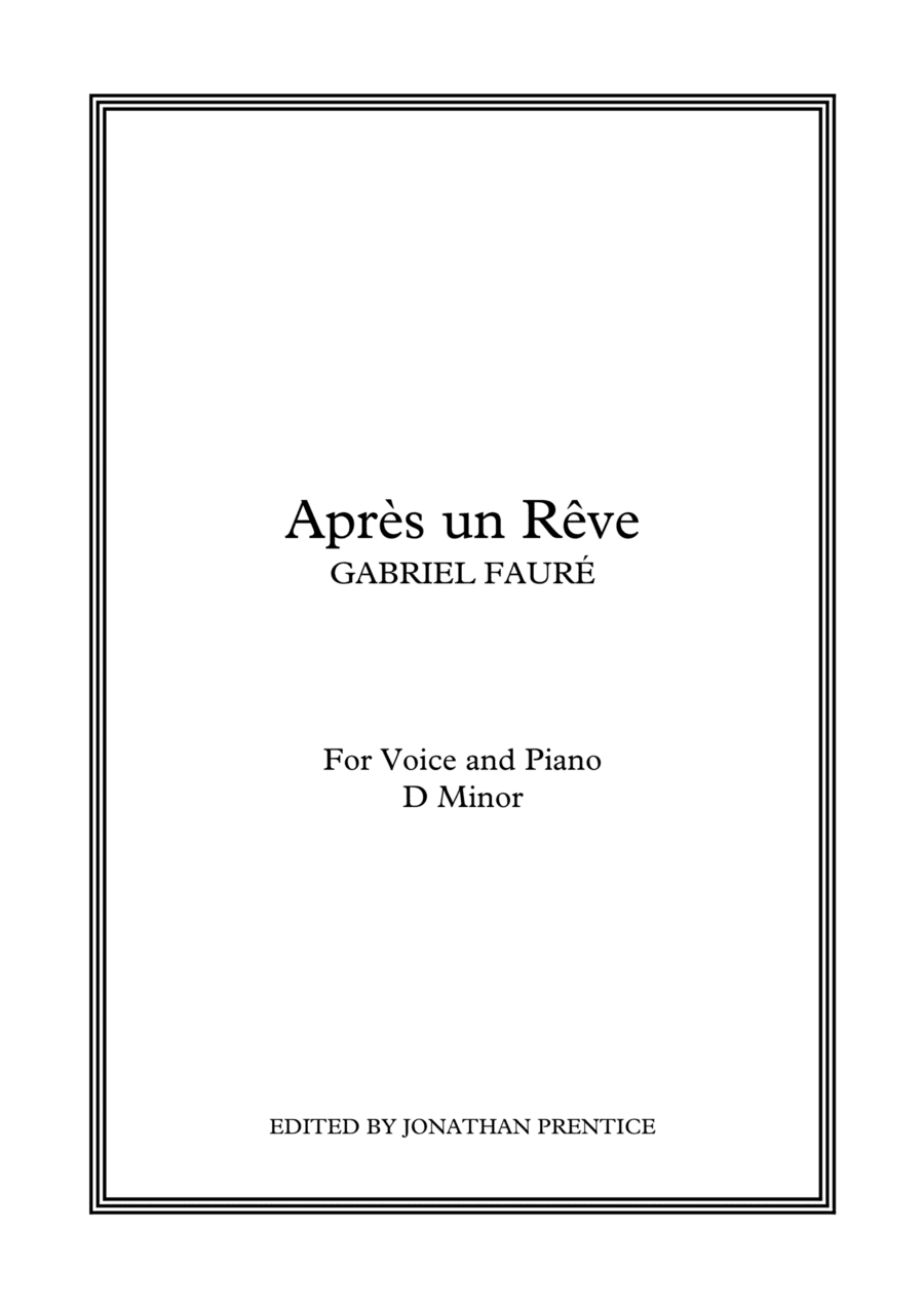 Après un Rêve (D Minor) (arr. Jonathan Prentice)