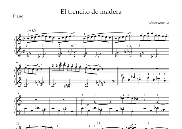 El trencito de madera
