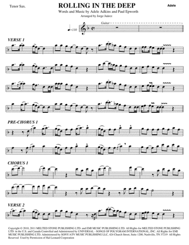 Rolling In The Deep (arr. Jorge Juárez)