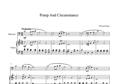 Pomp And Circumstance - Edward Elgar (Bassoon + Piano) (arr. Digital Book Music)
