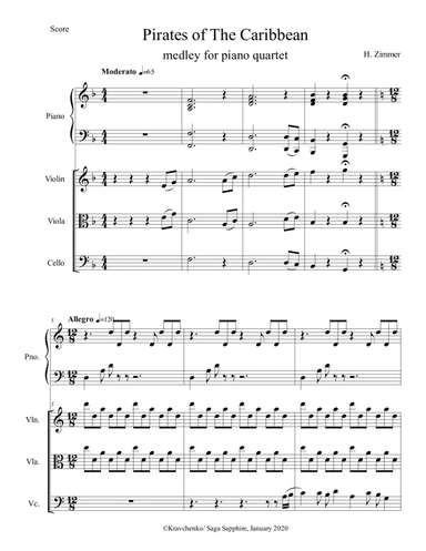 Pirates Of The Caribbean (arr. Maksym Kravchenko)