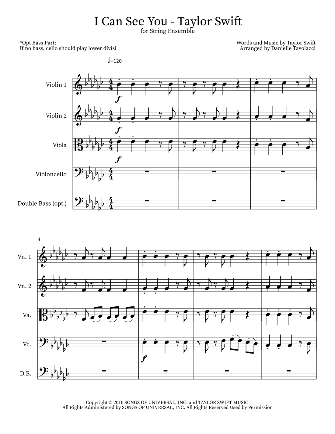 I Can See You (arr. Danielle Tavolacci)