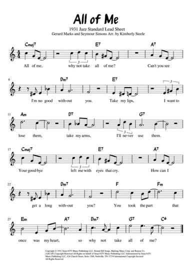 All Of Me (arr. Kimberly Steele)