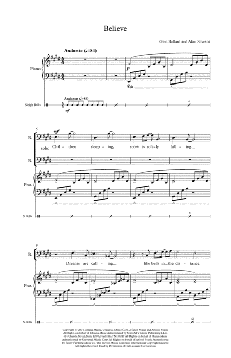 Believe (arr. Karl Logue)