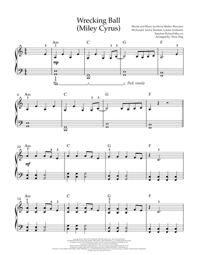 Wrecking Ball (arr. Tessa Ying)
