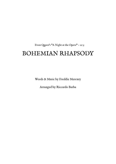 Bohemian Rhapsody (arr. Riccardo Barba)