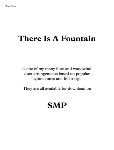 There Is A Fountain, for Flute Duet (arr. Nigel Williams)