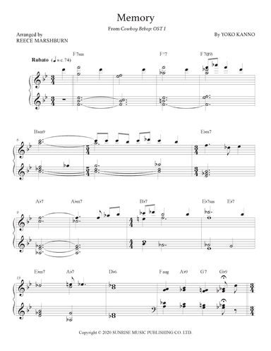 Memory (arr. Reece Marshburn)