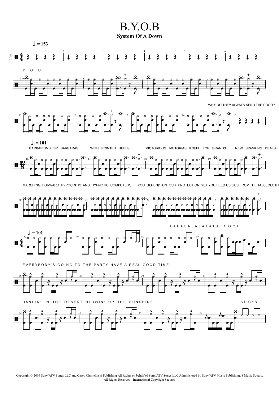 B.y.o.b. (arr. Cyril Mayer)