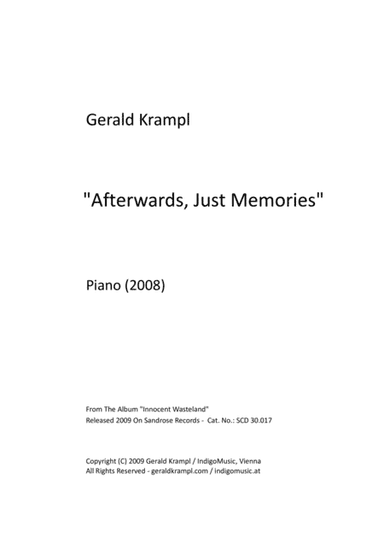 Afterwards, Just Memories
