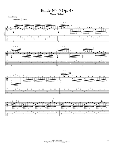 Etude N°05 Op. 48 (arr. Harry Soto Vivanco)
