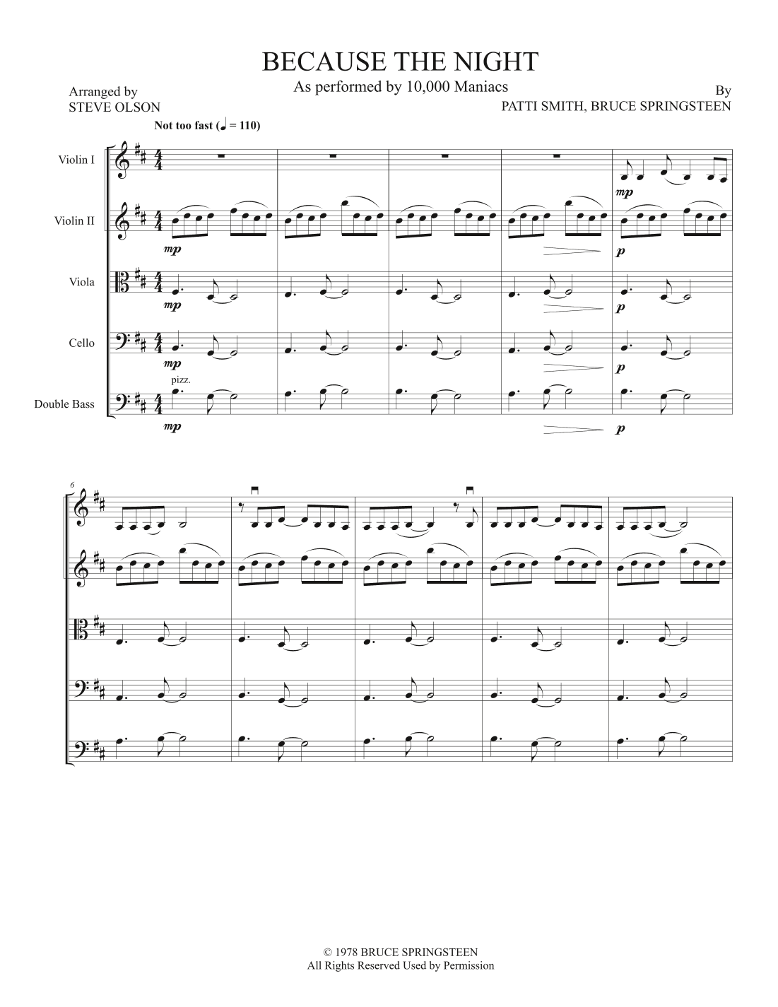 Because The Night (arr. Steve Olson)