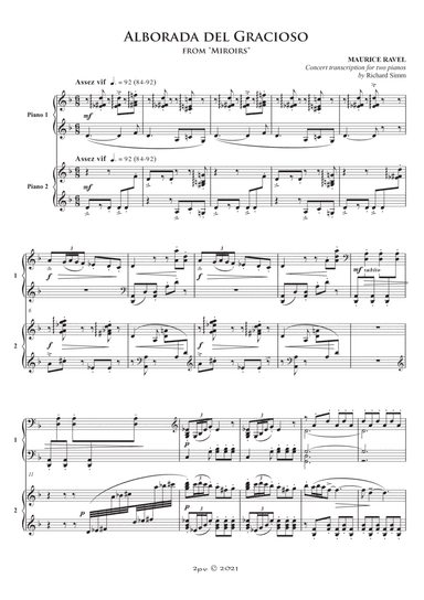 Alborada del Gracioso, for 2 pianos (arr. Richard Simm)