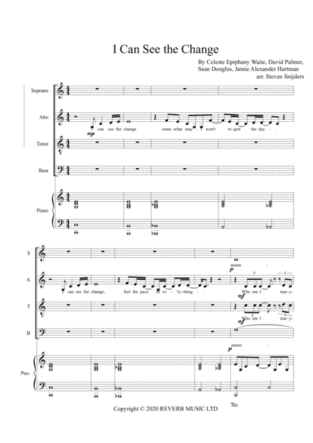 I Can See The Change (arr. Steven Snijders)