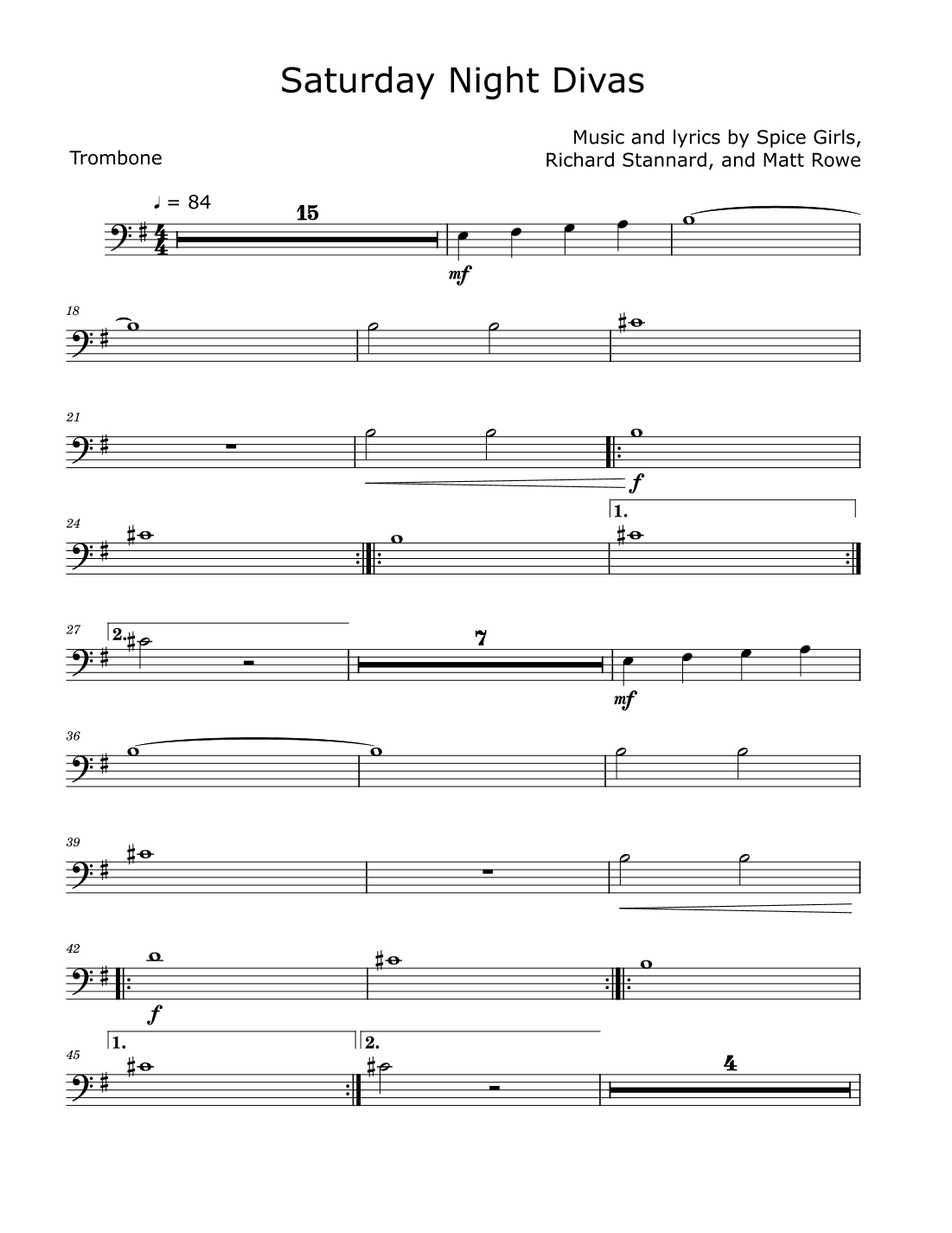 Saturday Night Divas (arr. David Lartey)