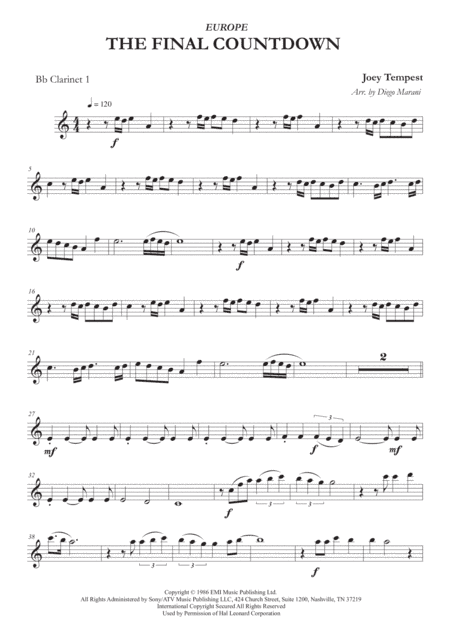 Final Countdown (arr. Diego Marani)