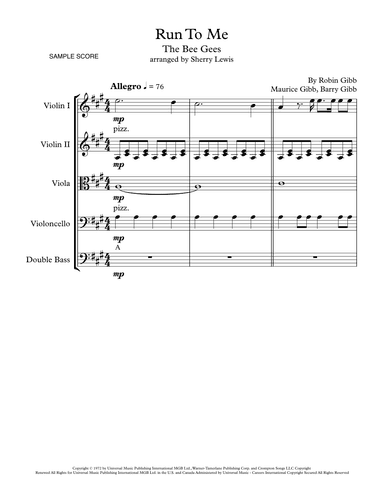 Run To Me (arr. Sherry Lewis)