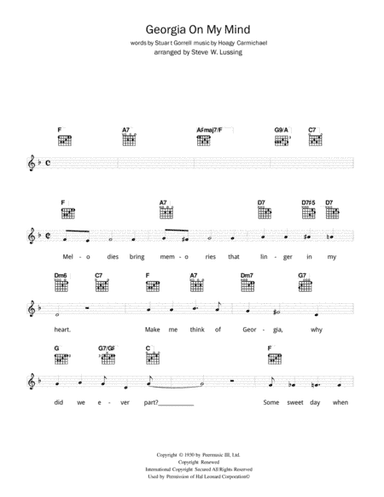 Georgia On My Mind (arr. Steve William Lussing)