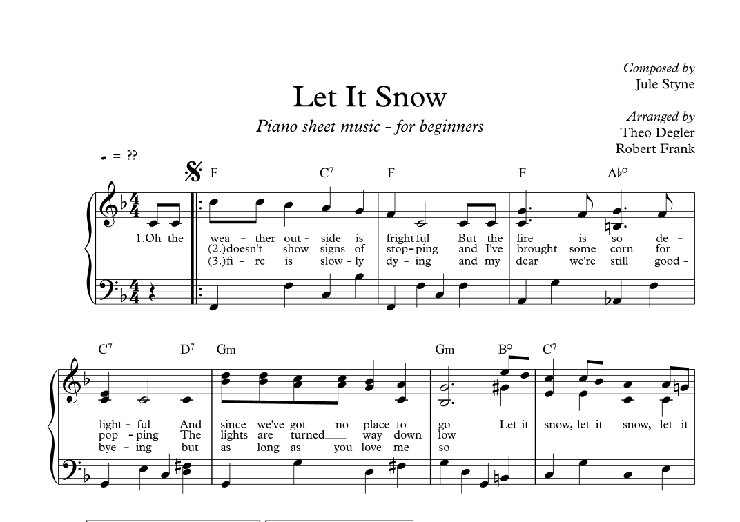Let It Snow! Let It Snow! Let It Snow! (arr. Theo Degler)