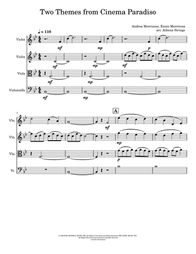 Cinema Paradiso (arr. Athena Strings)